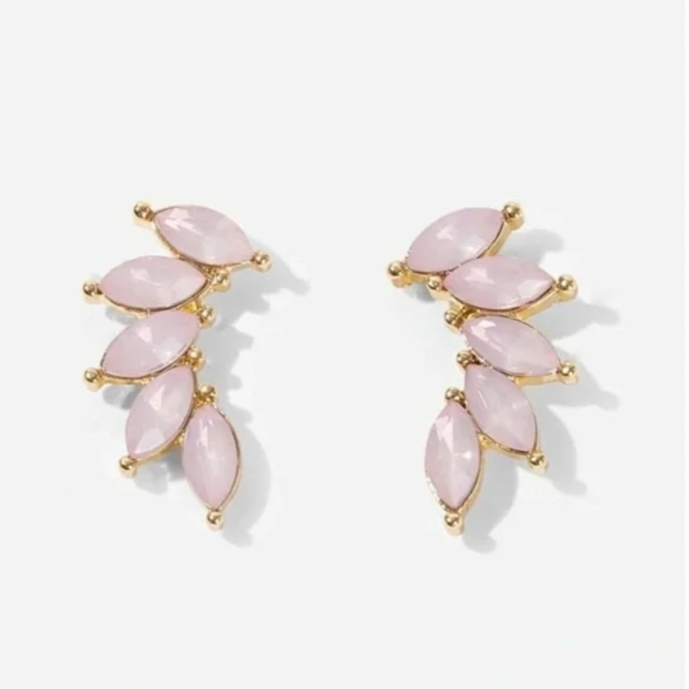 ⭐️✨ FREE Gemstone Wing Leaf Hot Pink Boho Peasant Hipster Hippie Deco Earrings
